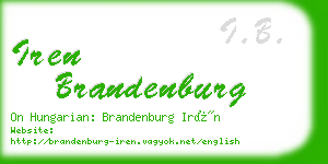 iren brandenburg business card